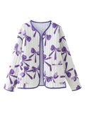 Modern Quilted Jacket In Bow Print