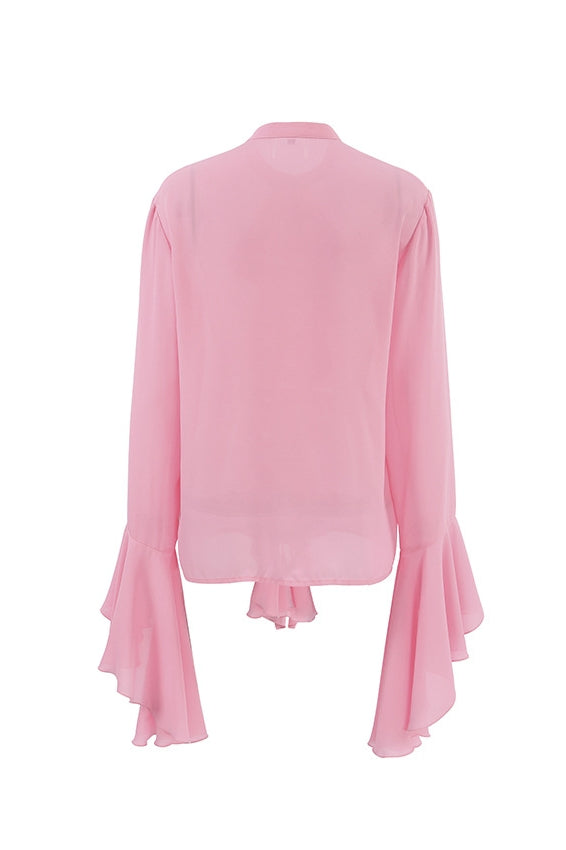 Michelle Semi-sheer Ruffled Blouse