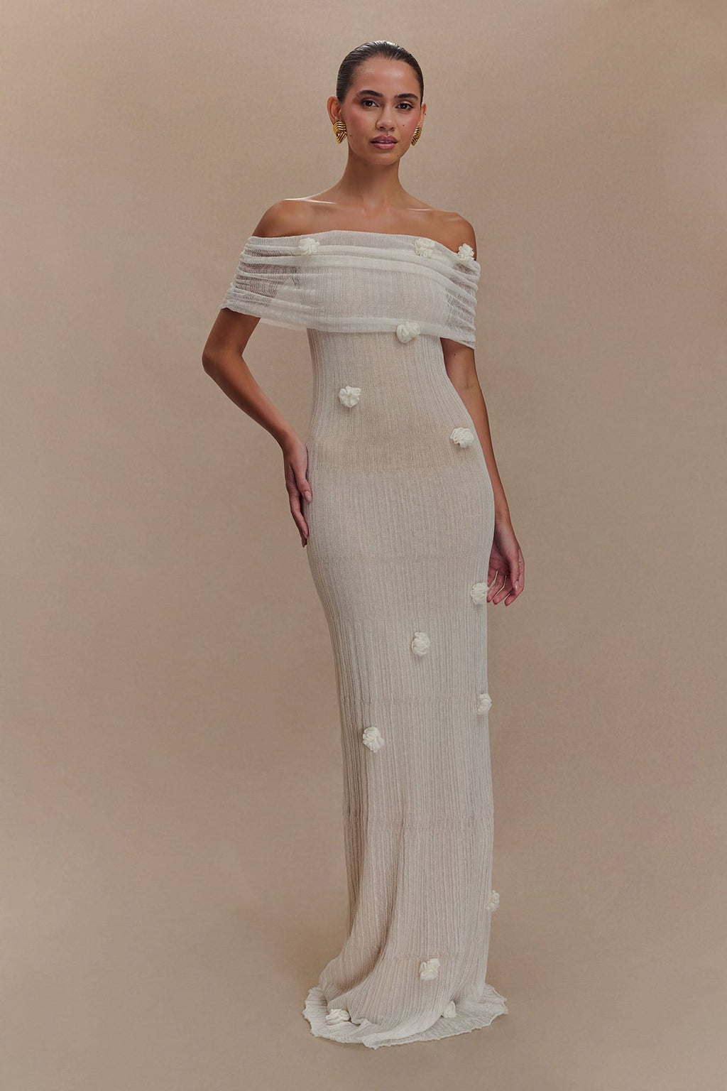Orchid Knit Maxi-Length Dress
