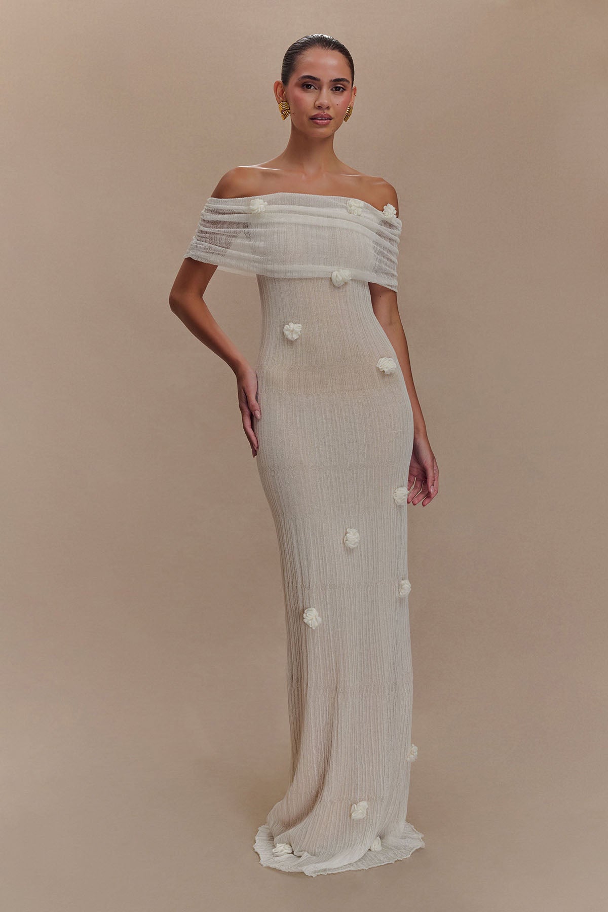 Orchid Knit Maxi-Length Dress