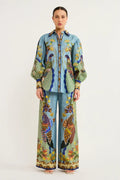 Felice Balloon Sleeve Flower Trousers Set