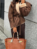 Suede Jacket with Relaxed Fit