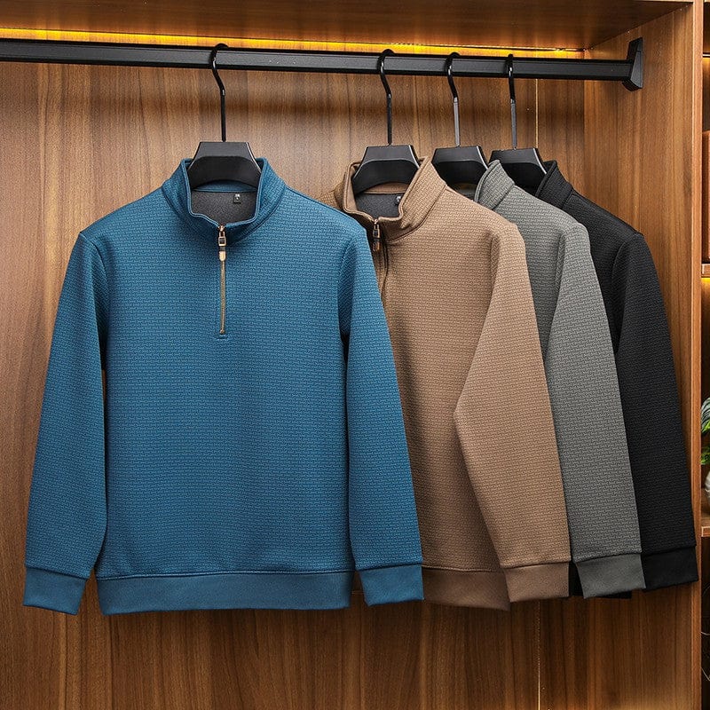 Polyester Sweater with Zip Front