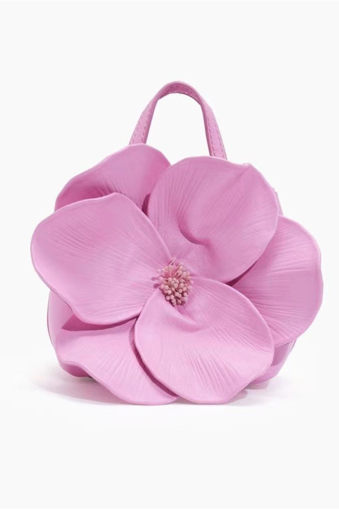 Flower PU Leather Handbag