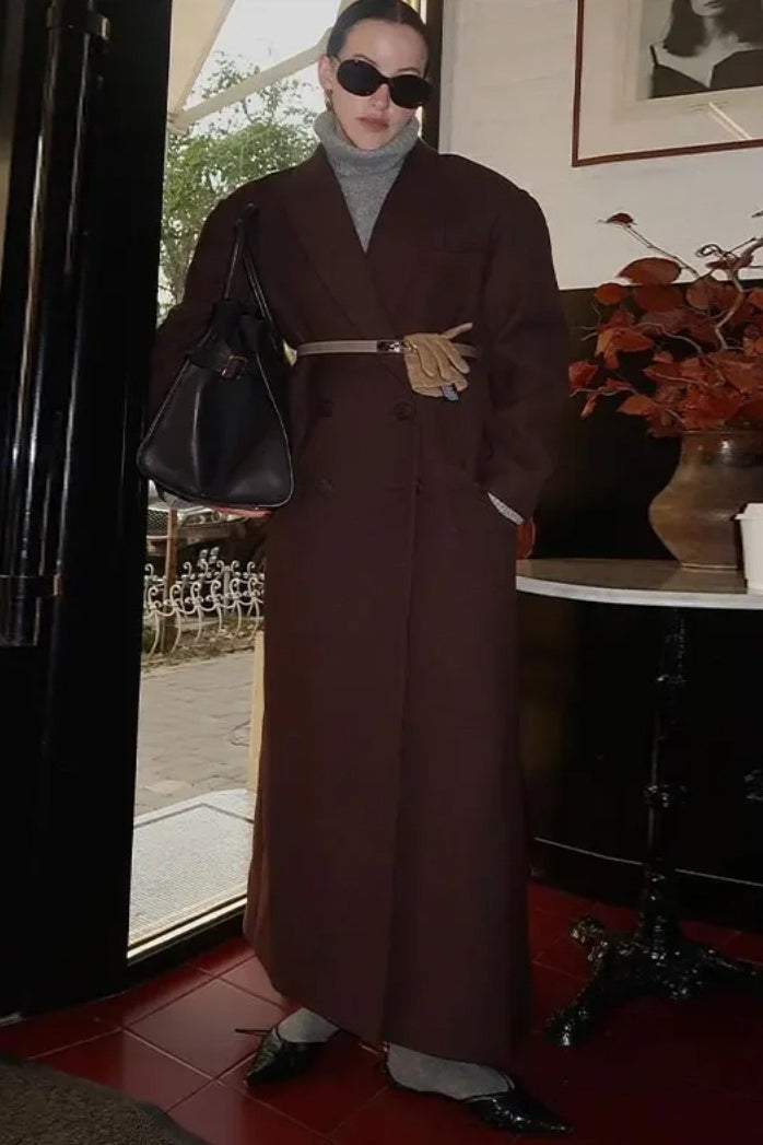 Modern Double Breasted Lapel Coat