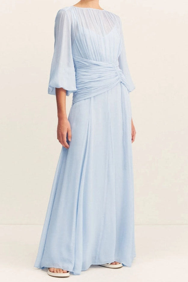 Modern Tea Break French Blue Dress