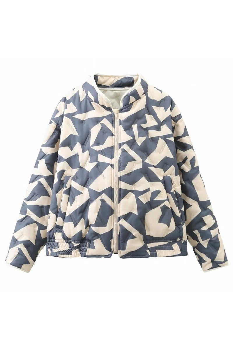 Modern Pacino Patchwork Cropped Bomber Jacket