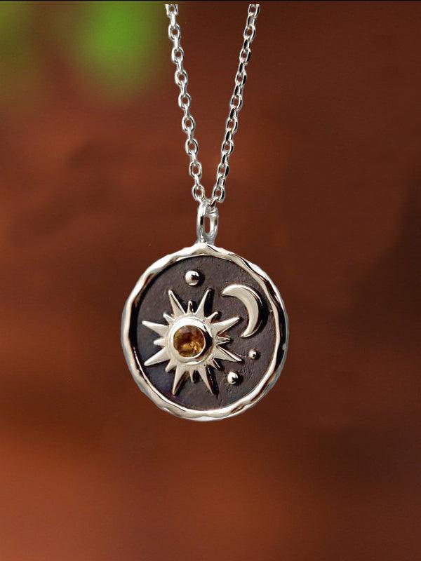 Statement Boho Sun Moon Necklace