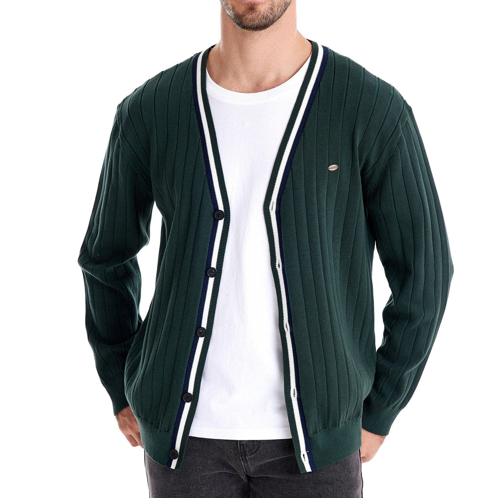 Wool Blend Cardigan with Longline Cut