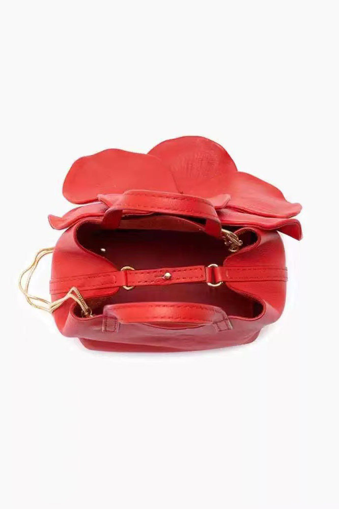 Flower PU Leather Handbag