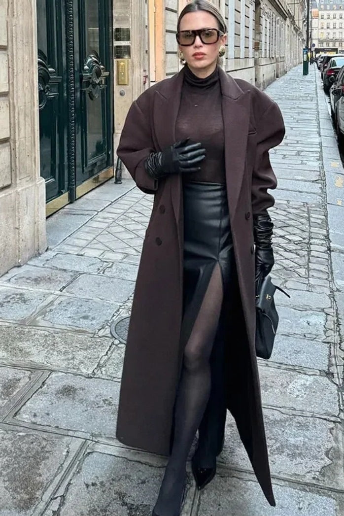 Modern Double Breasted Lapel Coat