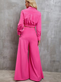 Kenia - Casual Ensemble with Long Sleeves and Wide-Leg Pants