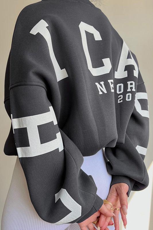 Modern Letter Graphic Hoodie