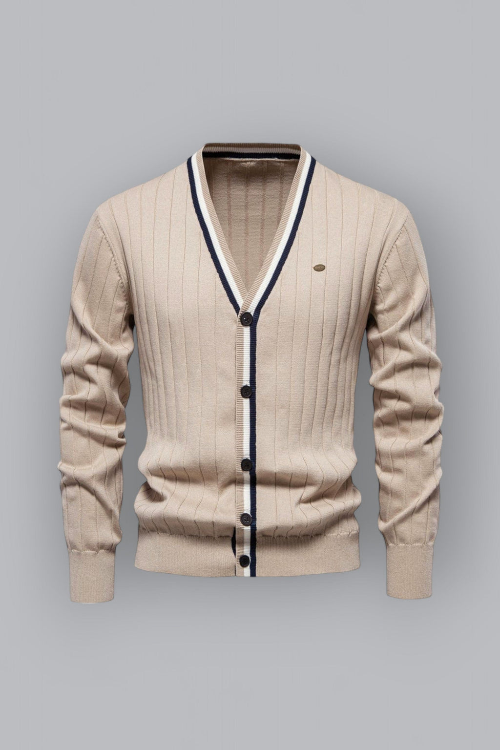 Wool Blend Cardigan with Longline Cut