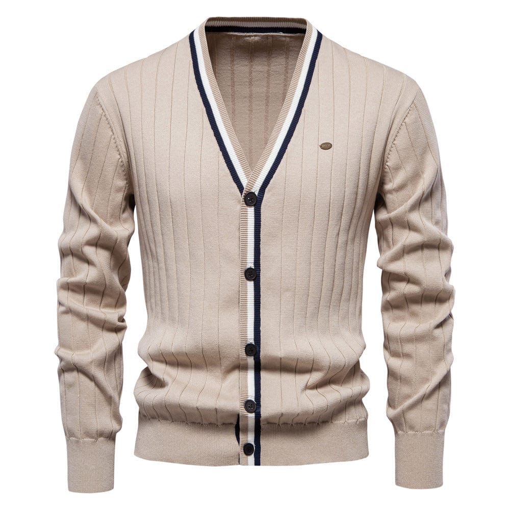 Wool Blend Cardigan with Longline Cut