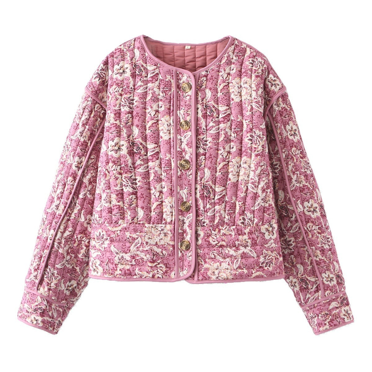 Retro Flower Quilted Jacket