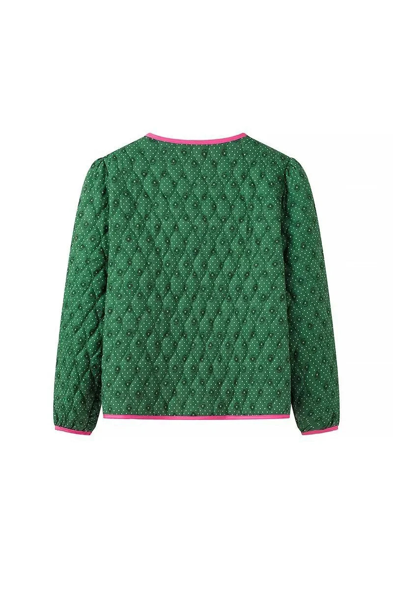 Modern Green Quilted Jacket