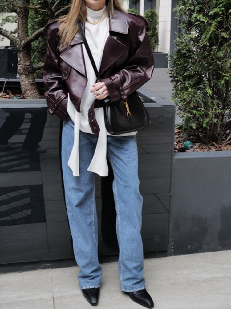 Cropped Jacket with Relaxed Fit
