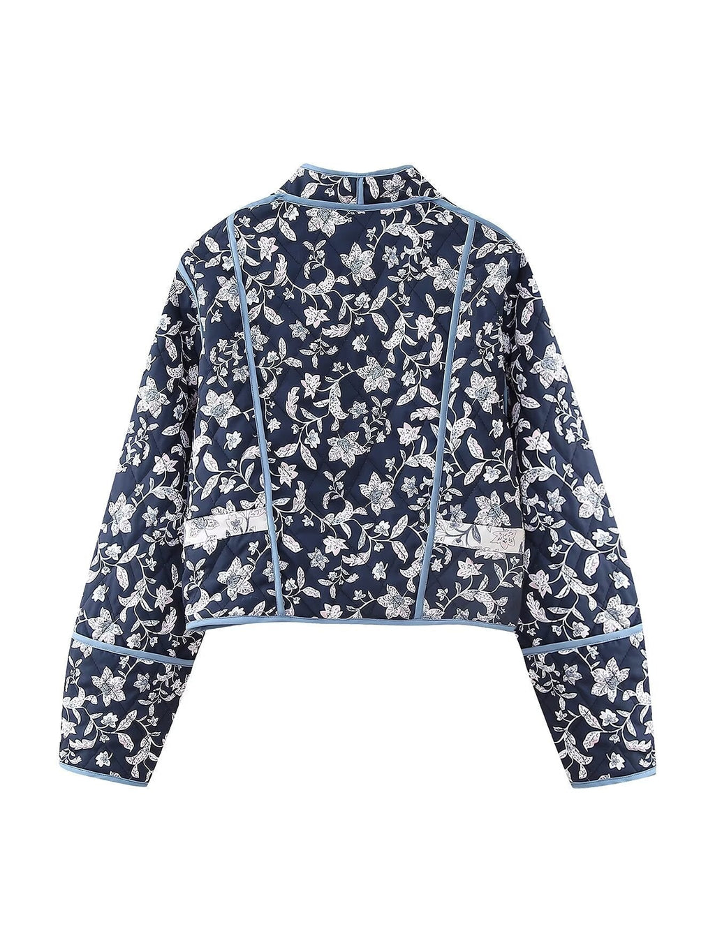 Reversible Jacket with Floral Print and Ethnic Print