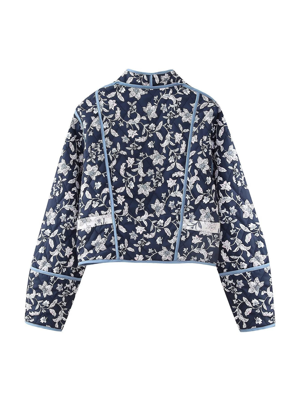 Reversible Jacket with Floral Print and Ethnic Print