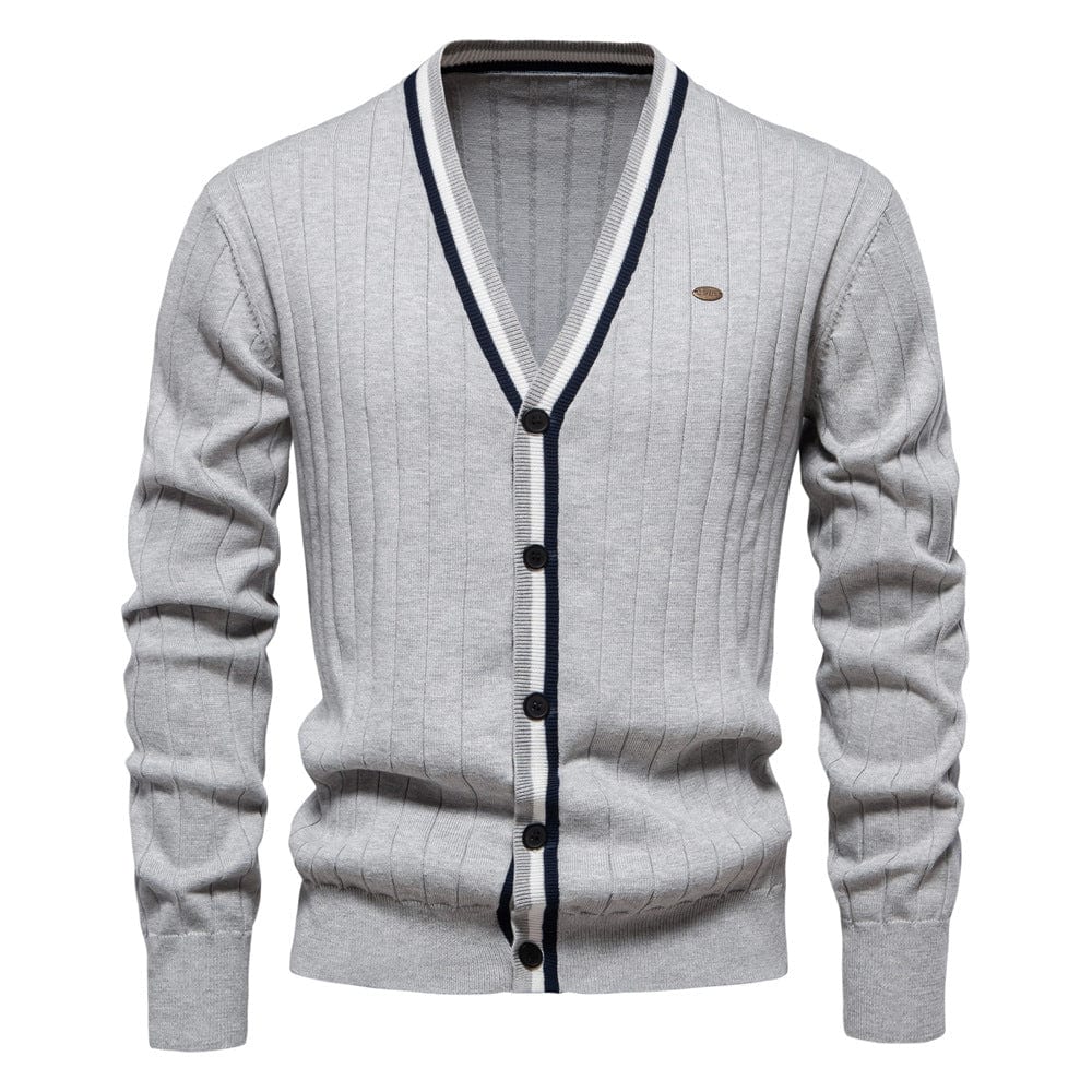 Wool Blend Cardigan with Longline Cut