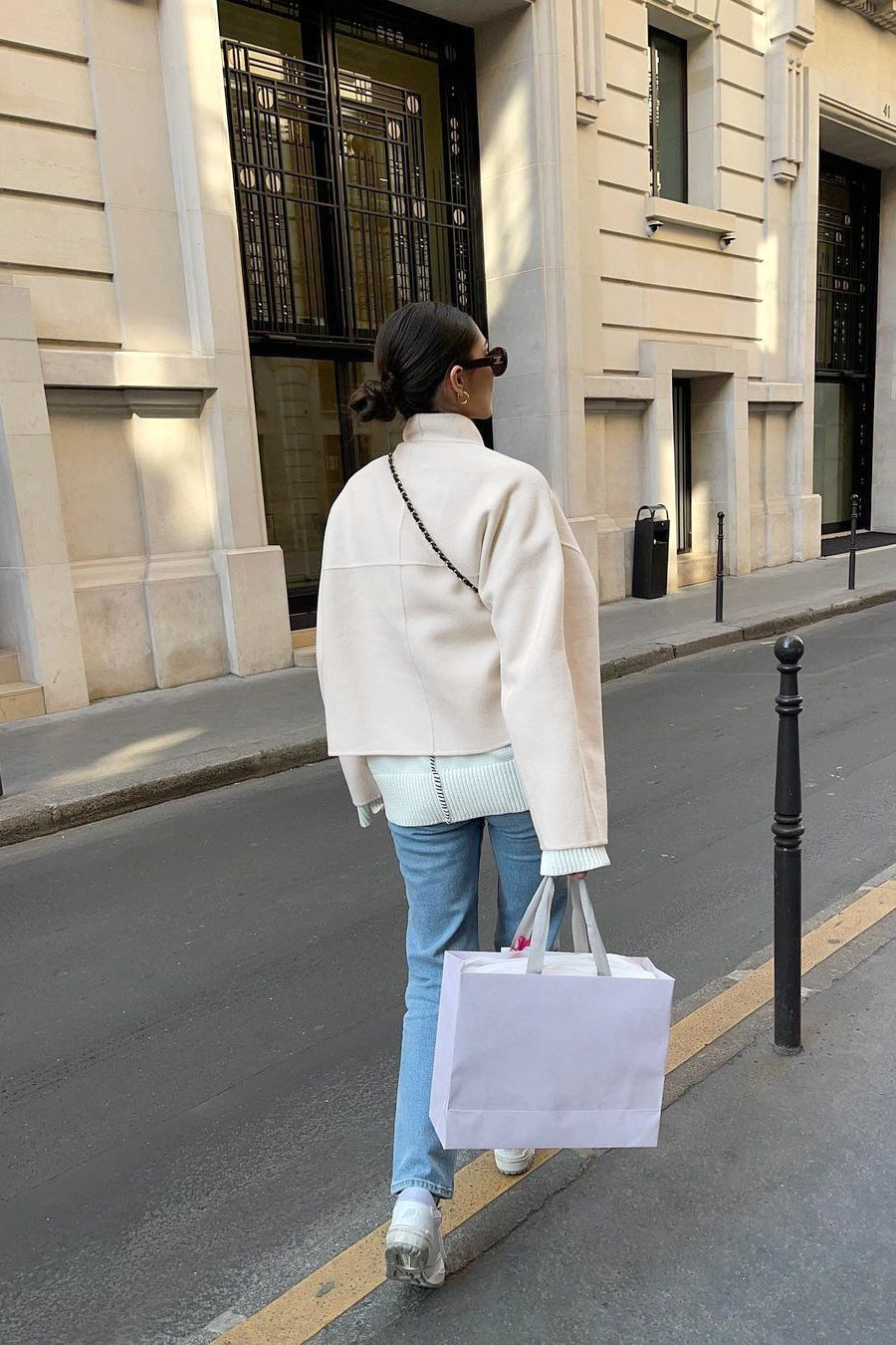 Modern Long Sleeved V-Neck Jacket