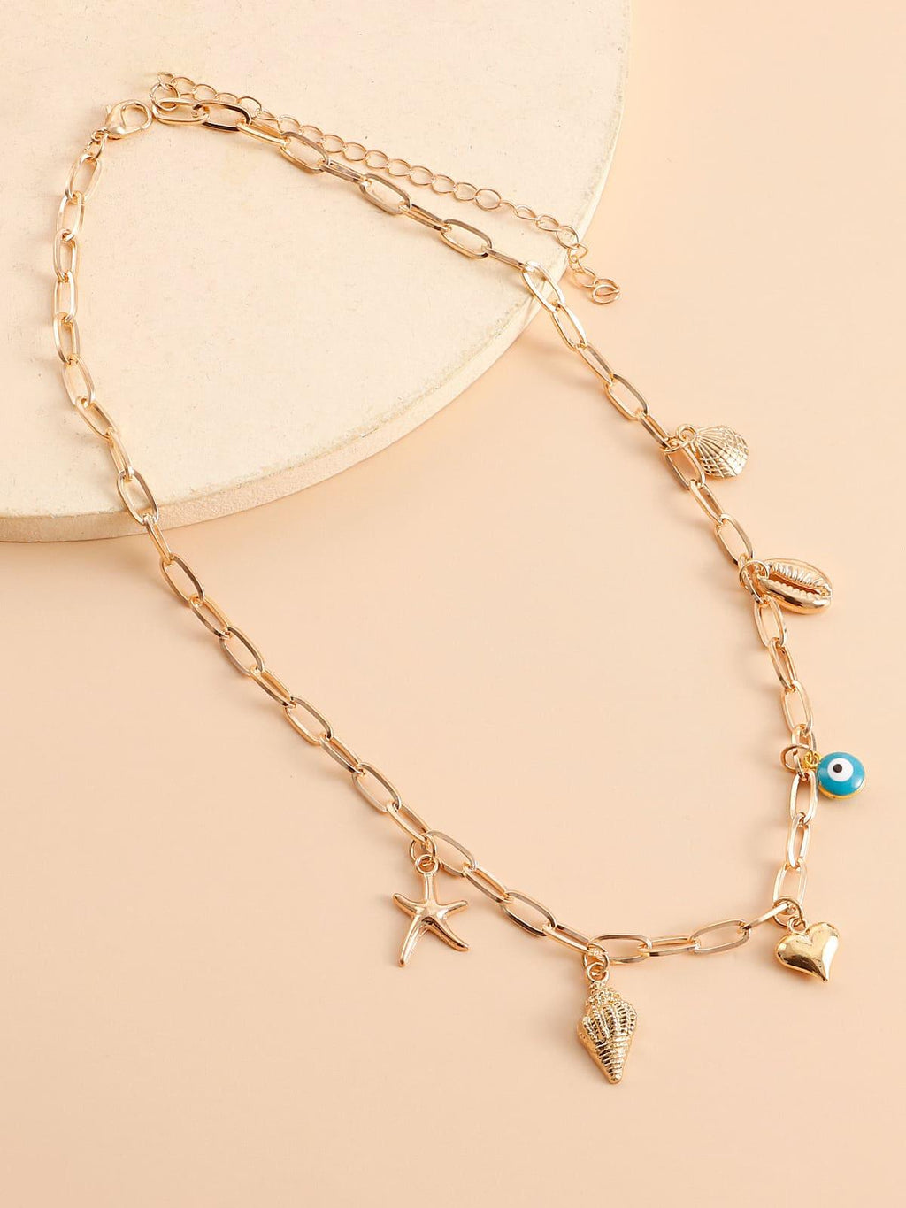 Statement Spiral Shell Seastar Necklace