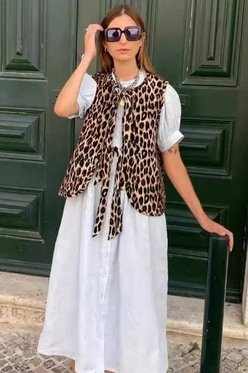 Modern Leopard Waistcoat