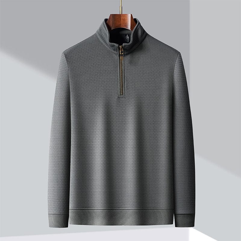 Polyester Sweater with Zip Front