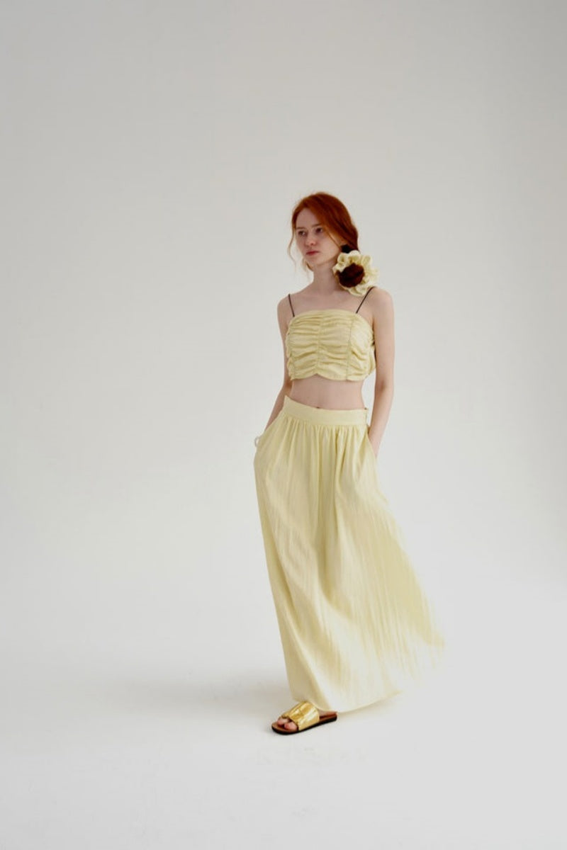Modern Pleats Sleeveless Bandeau Top