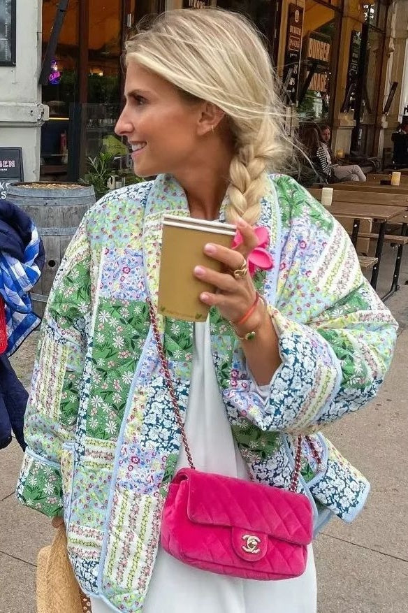 Flower pattern cotton jacket