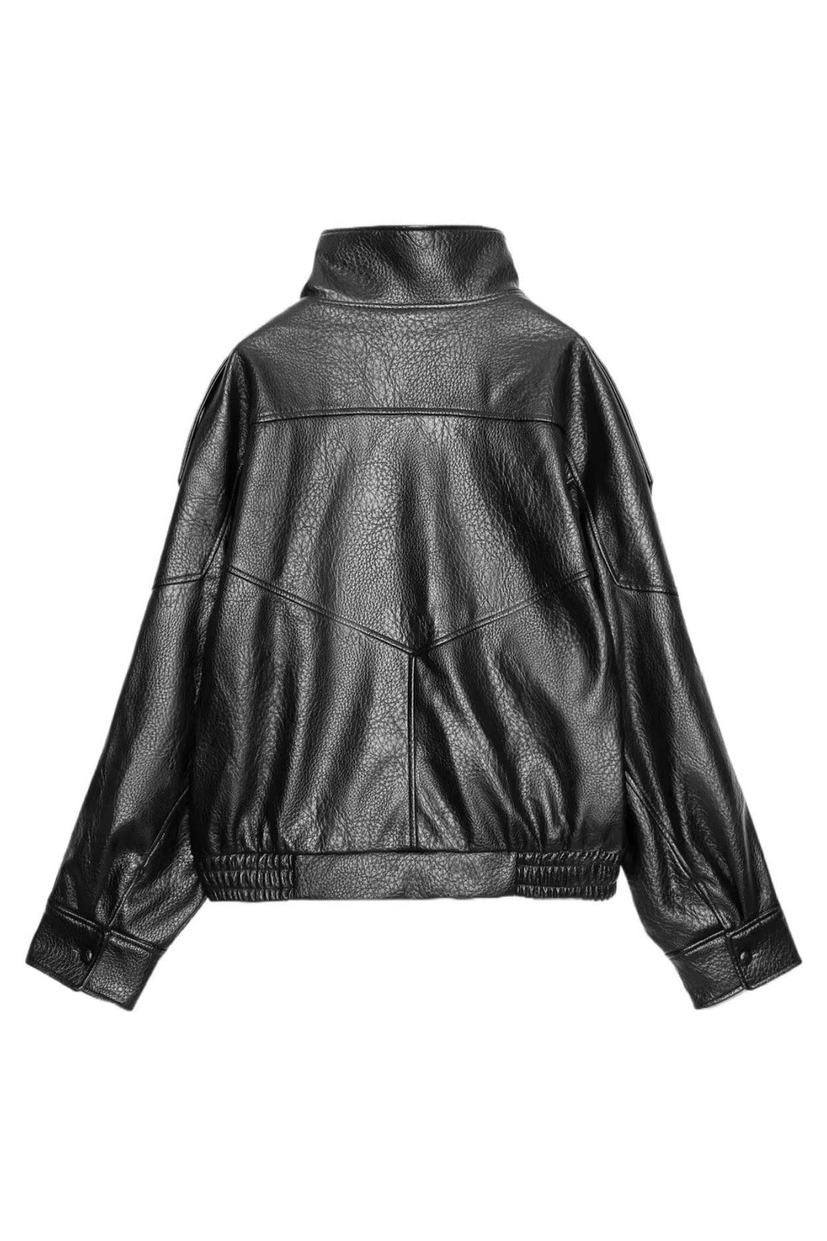 Modern Matte Crinkle PU Jacket