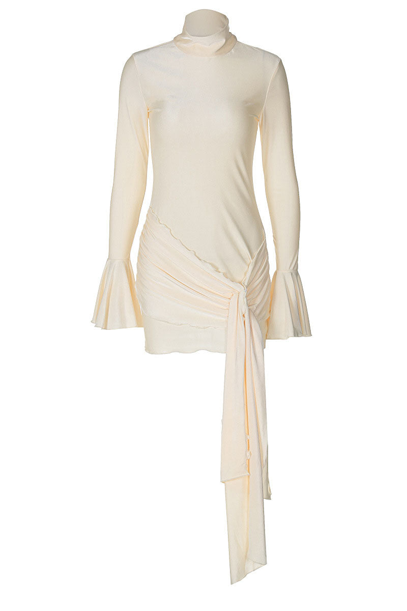 Clean-Lined Charm Solid Slim Dress
