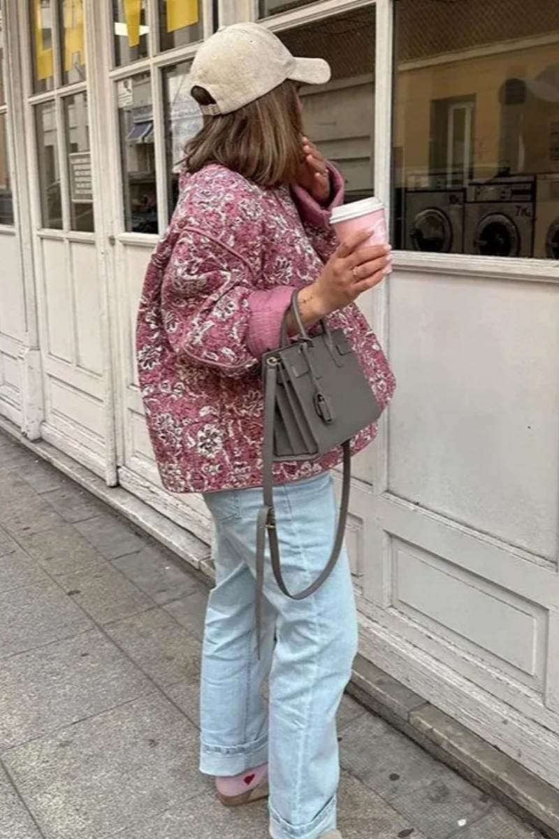 Retro Flower Quilted Jacket