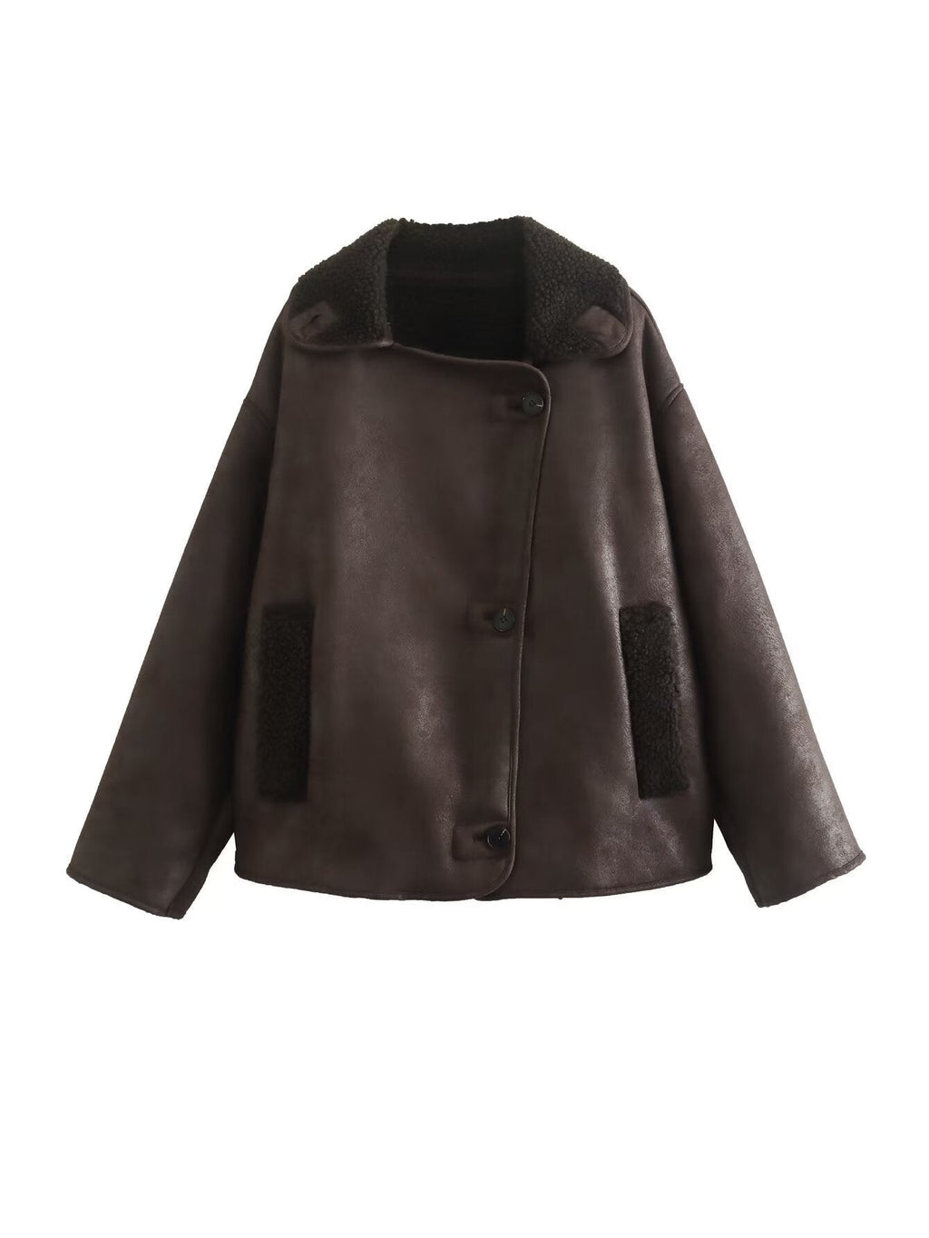 Classic Cropped Leather Jacket