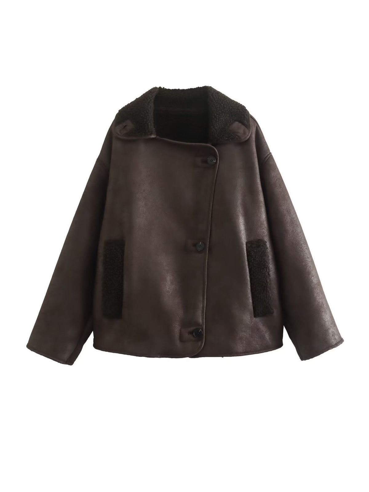 Classic Cropped Leather Jacket