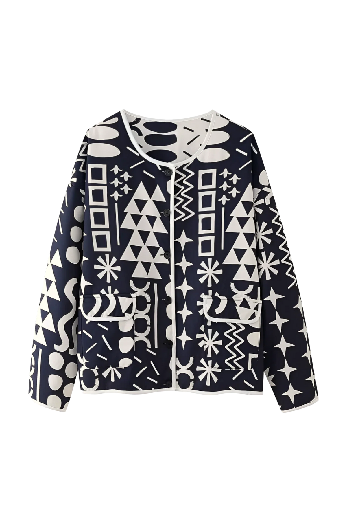 Quilted Flower Print Jacket