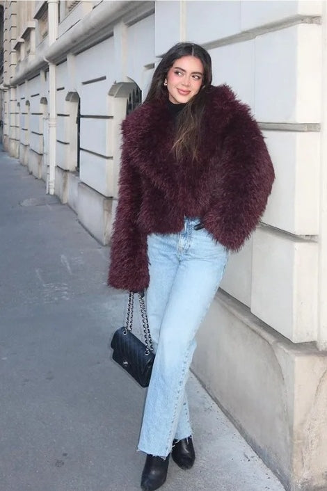 Modern Lapel Fur Jacket