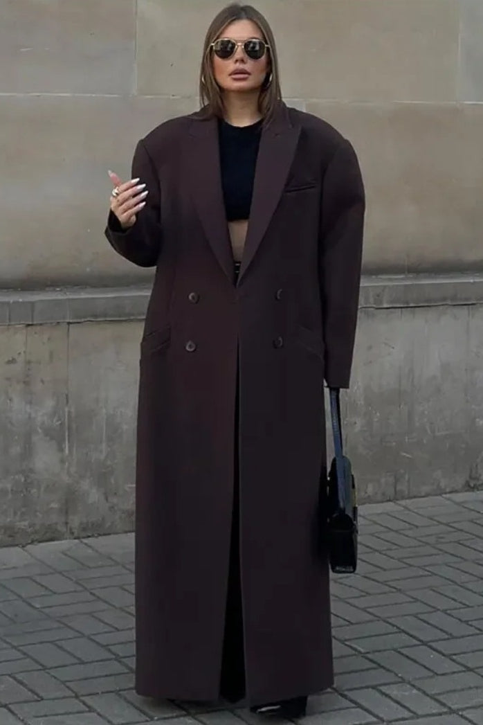 Modern Double Breasted Lapel Coat
