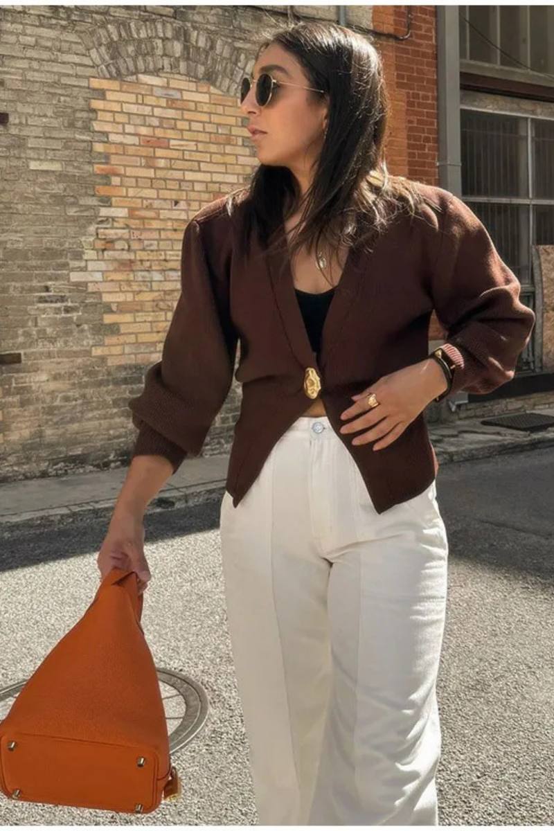 Oversized and Colorful Knit Cardigan