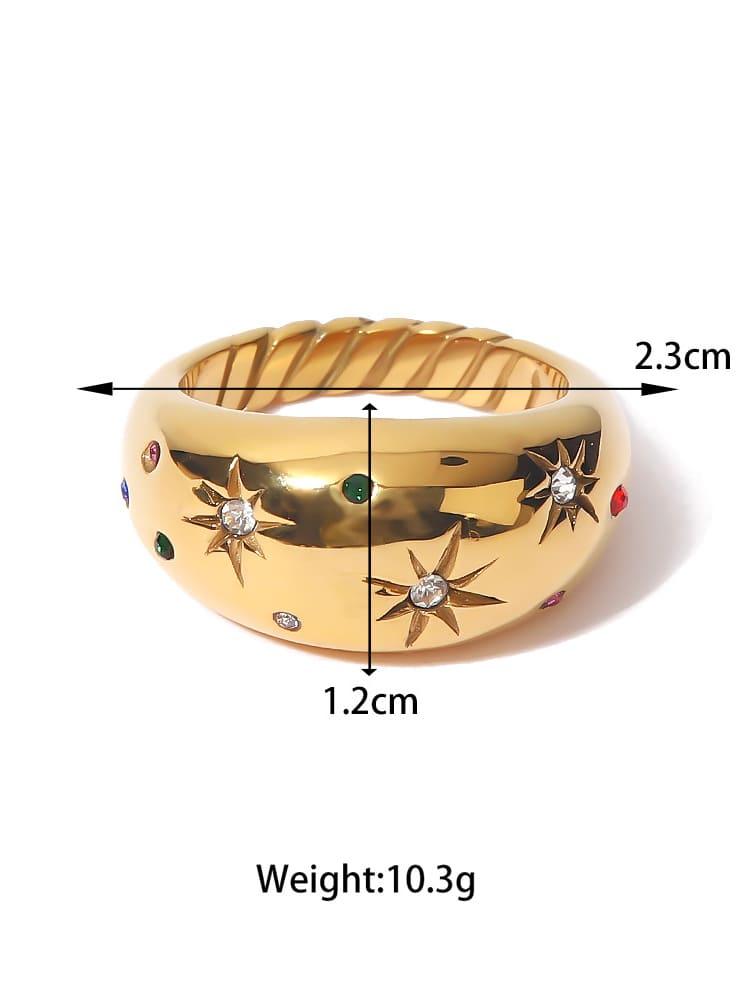 Statement Starry Night Dome Ring
