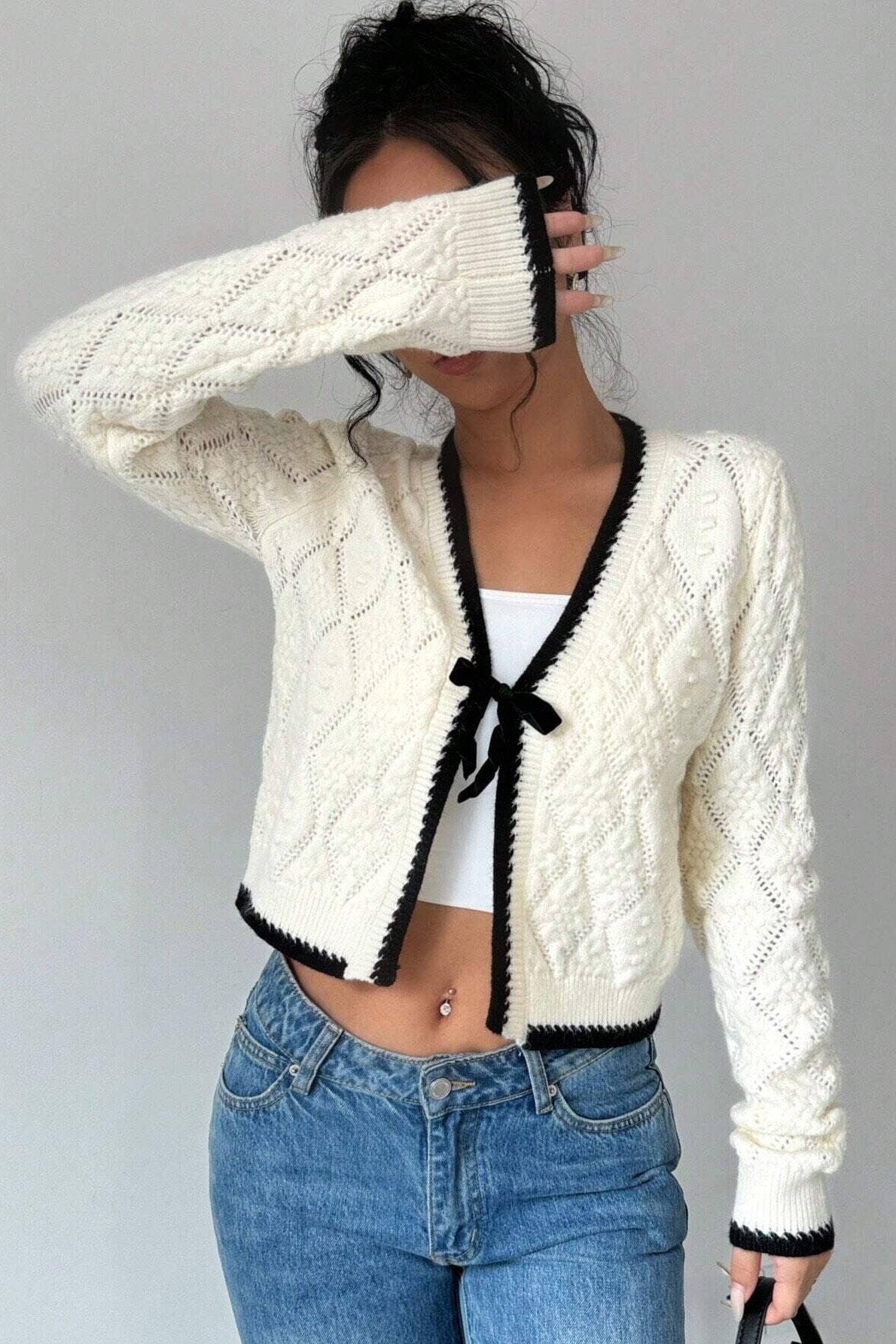 Sexy V-Neck Knit Cardigan
