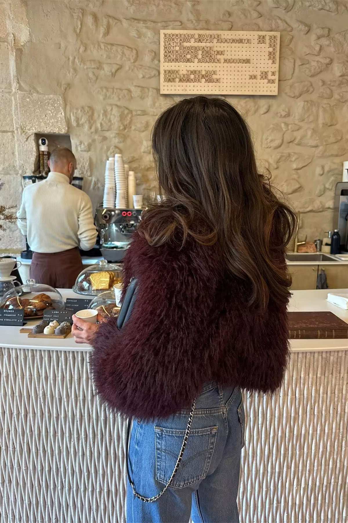 Modern Lapel Fur Jacket