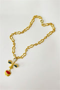 Statement Evil Eyes Retro Face Necklace