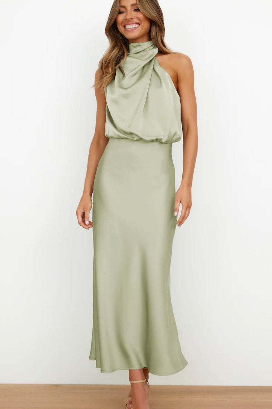 Esther Maxi-Length Dress - Light Green