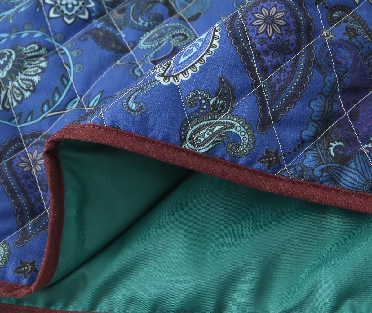 Quilted Jacket with Ethnic Print