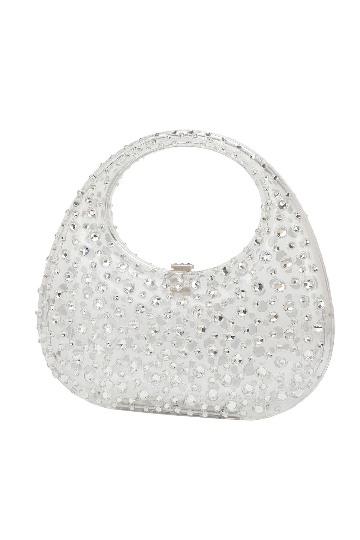 Modern Diamante Embellished Acrylic Clutch Bag