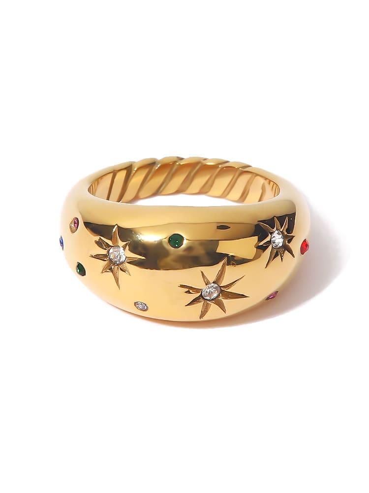 Statement Starry Night Dome Ring
