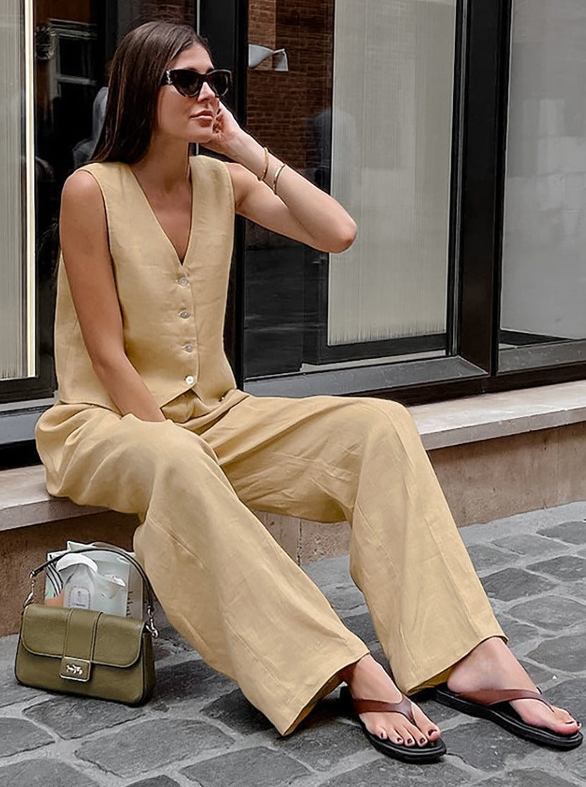 Arianna - Casual, Sleeveless Jumpsuit and Fashionable Pants