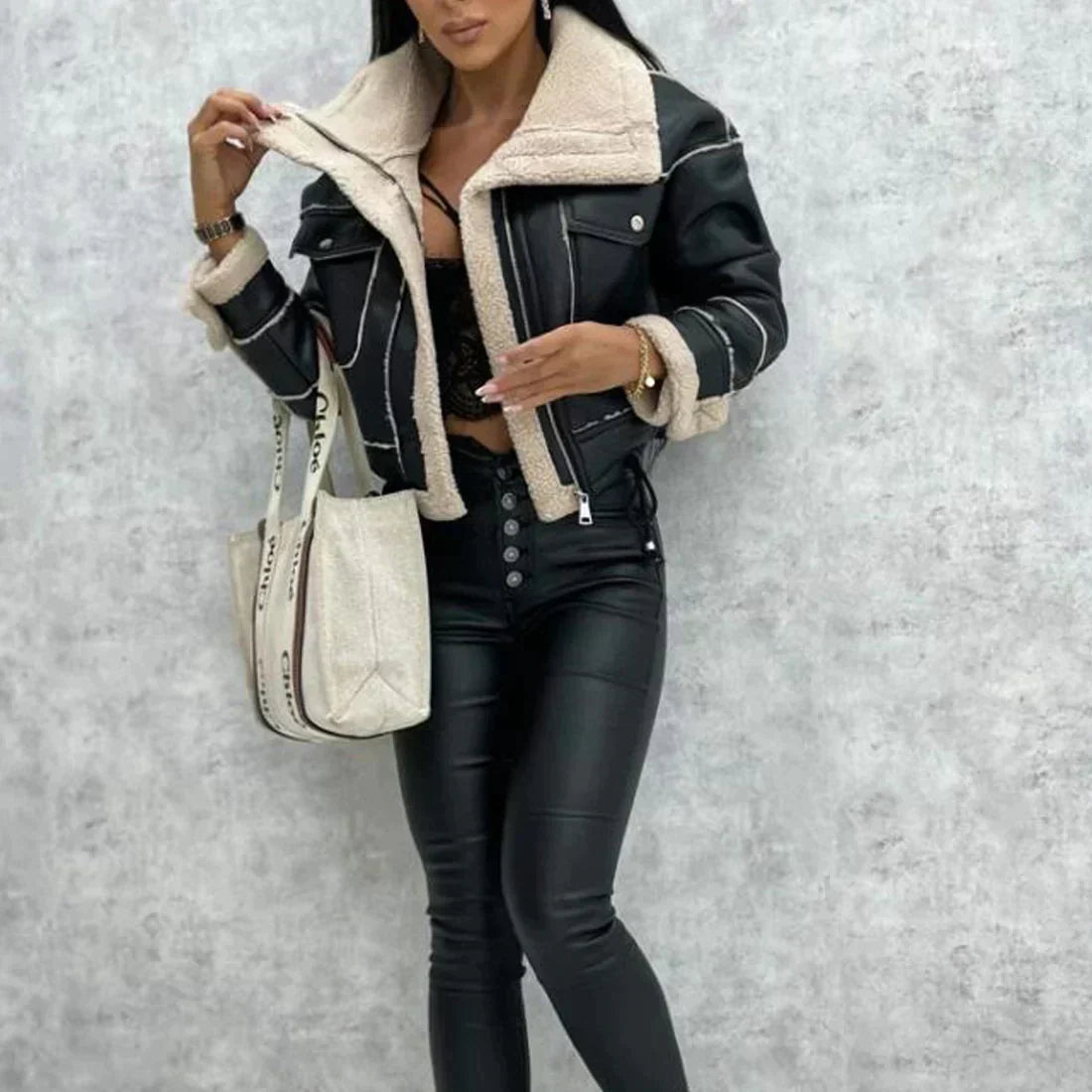Black Leather Jacket with a Timeless Design